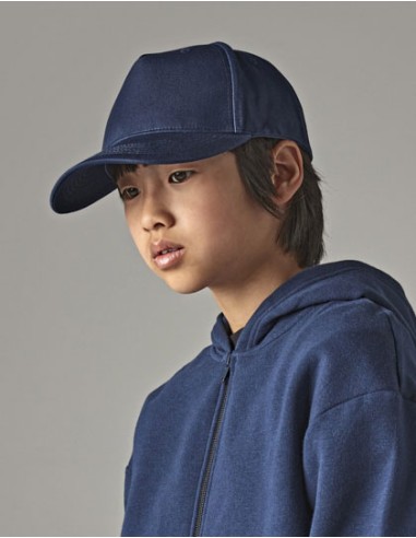 BEE-B63NB-Junior Organic Cotton 5 Panel Cap